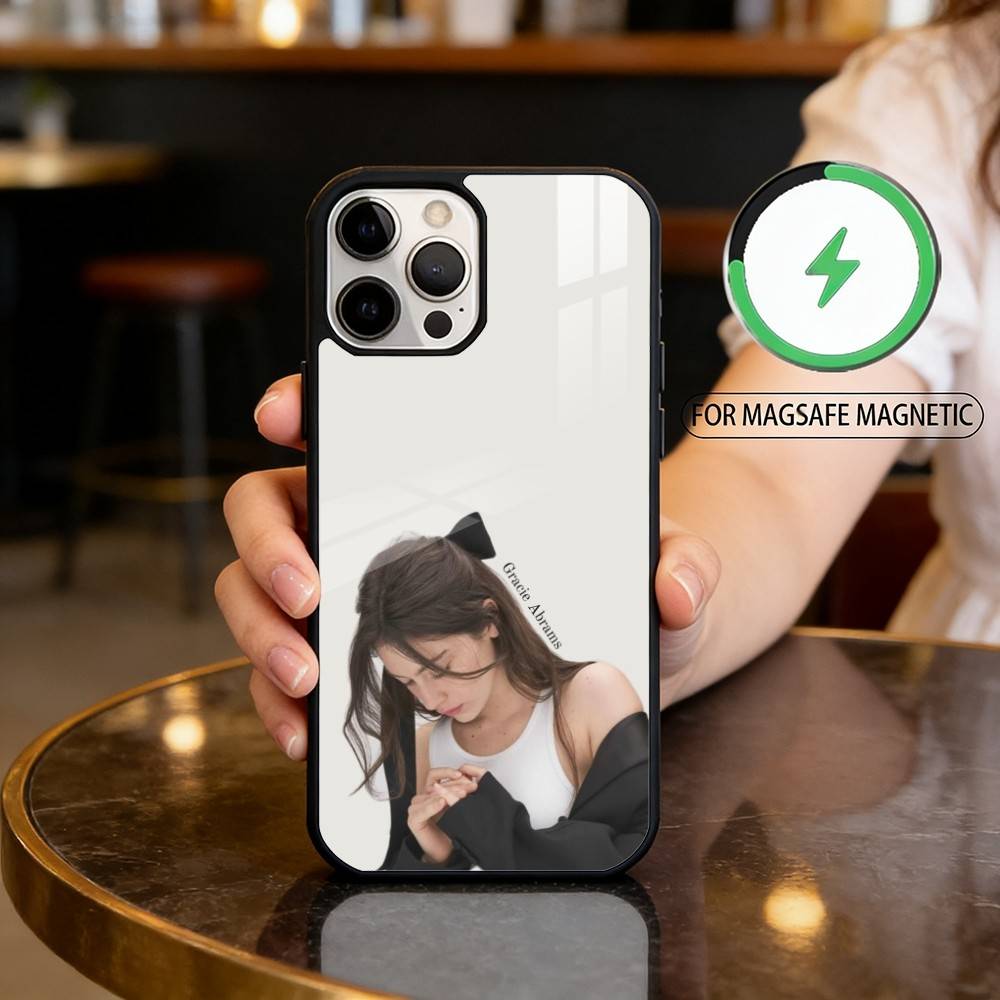 Singer Gracie Abrams GA Phone Case For iPhone17,16,15,14,13,12,11 Plus,Pro Max Magnetic For Magsafe Wireless Charging