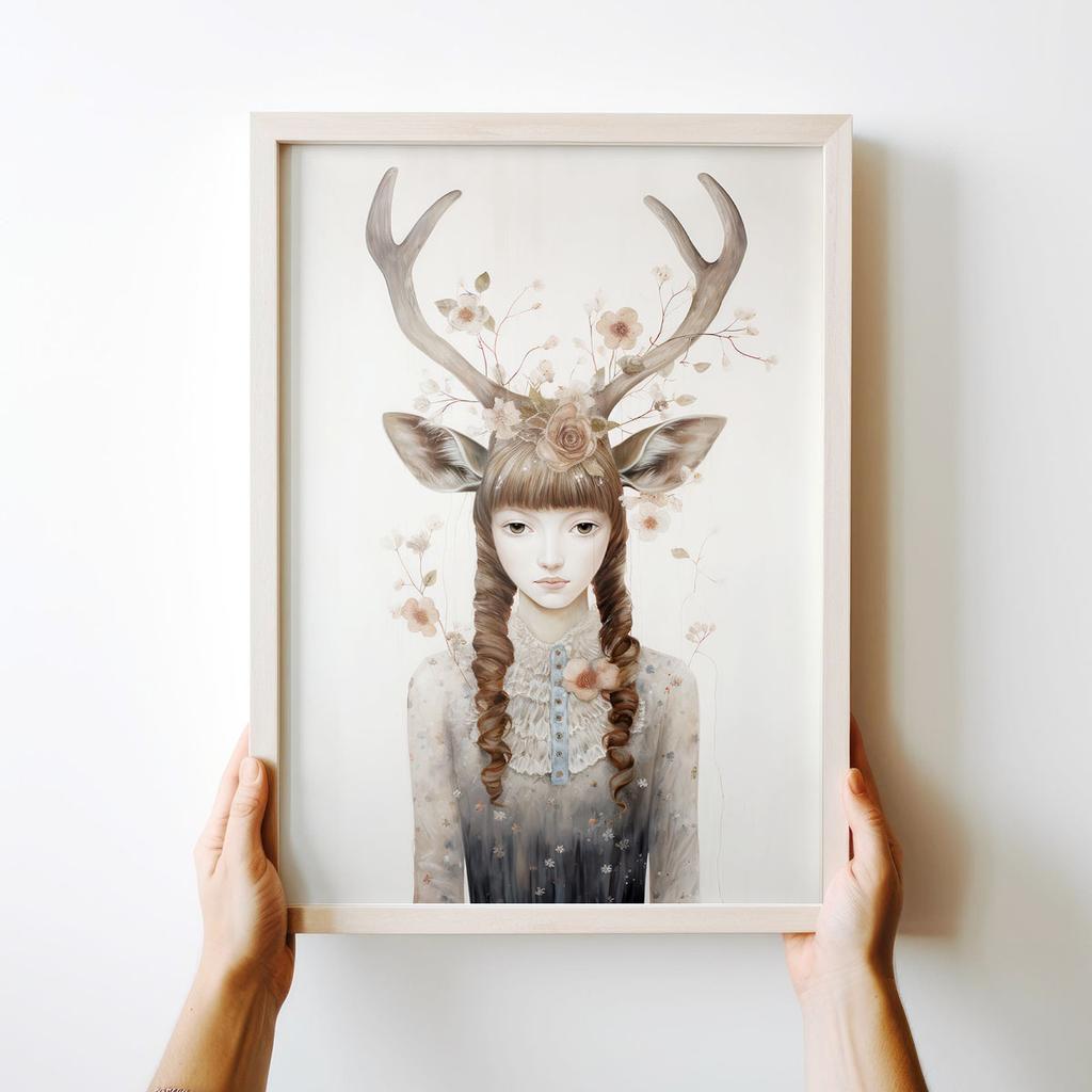 Plakat leśna dziewczyna