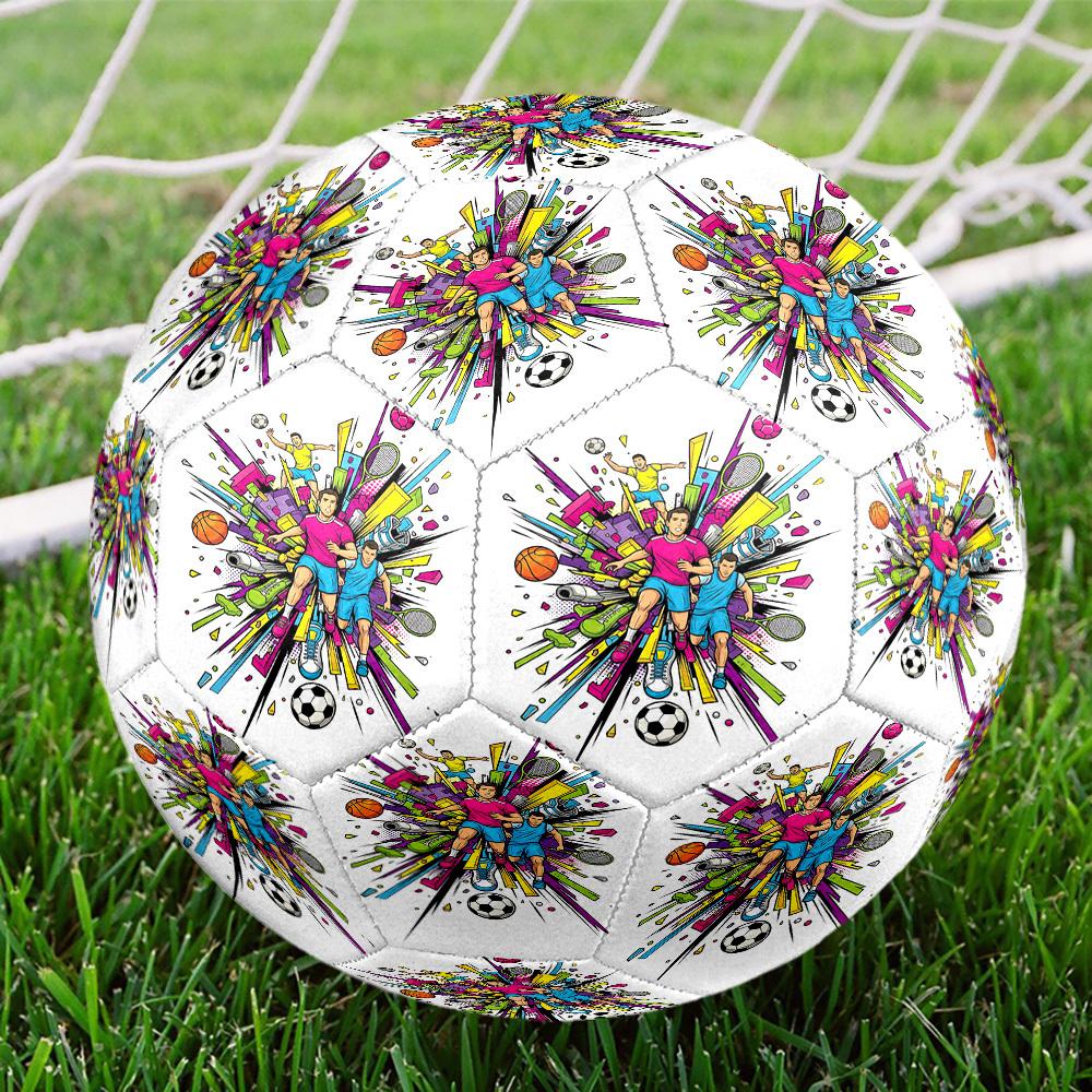1pc Sports Motion Soccer Balls Size 5 Machine-Stitched Ball, Sports League Outdoor Match Football Training Ball Futbol Voetbal. Q461084
