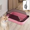 Anti Splash Cat Bedpan Semi-closed Kitten Litter Pan Cat Litter Box  For Rabbit Kitten
