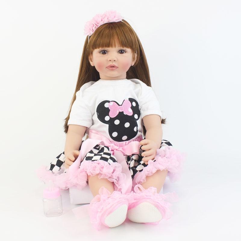 BZDOLL 60 см оригинальная силиконовая кукла реборн, игрушки, виниловая принцесса для малышей, живая Bebe для девочек, Bonecas, детский подарок на день рождения