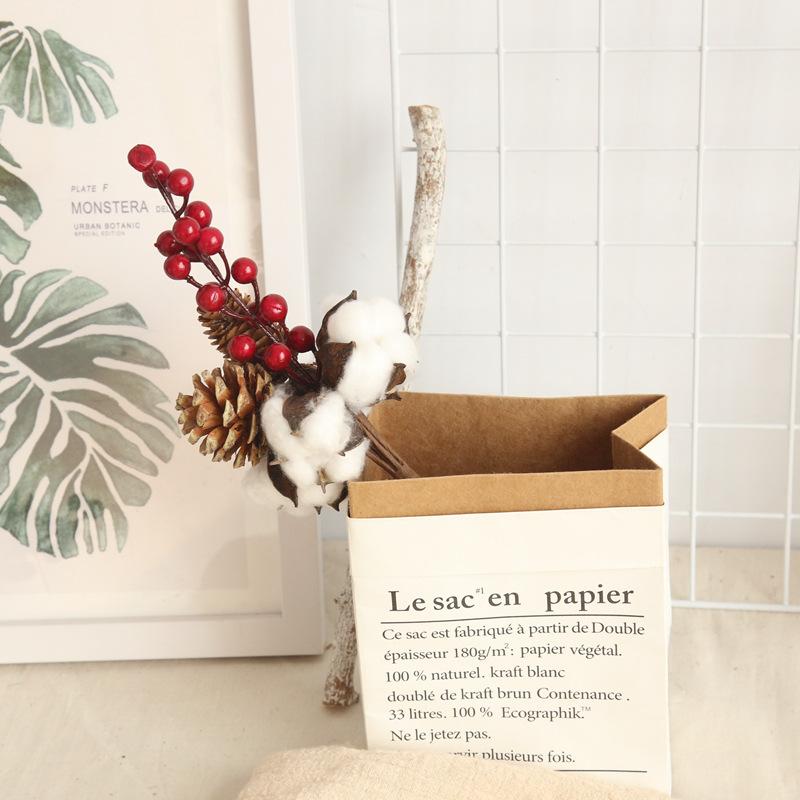 Cotton Dried Naturally Artificial Flowers Plants Floral Branch For Wedding Party Decoration Fake Flowers Home Artificial Decor