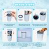 Quick Freeze Straw Cup with Ice Tray Blue Purple Pink Cold Drink Cup  Summer