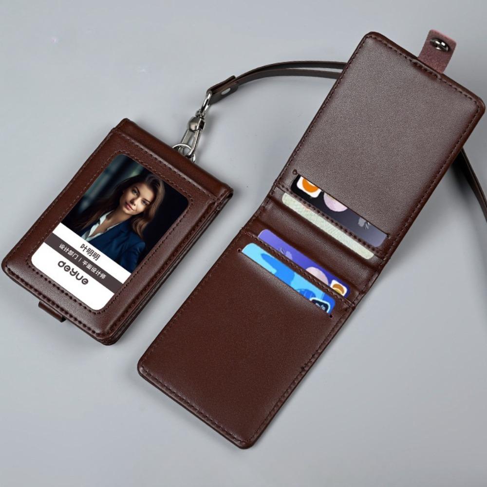Защитный держатель для удостоверения личности, кожаный чехол для карты, чехол для пропуска сотрудника, чехол для рабочей карты студента