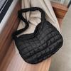 Black Quilted Retro Large -Capacity Bag Handbags Women 'S Bag 2021 New Style Fashion All -Match Simple Shoulder Bag Tote Bag MIT