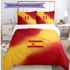 Spain football Printed Bedding 3 Piece Set Cozy Breathable Bed Cover Set as Housewarming Holiday Gift