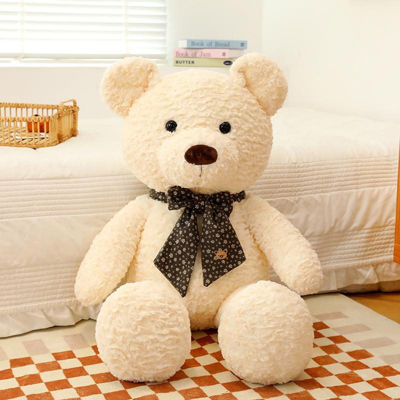Tie Bow Teddy Bear Plush Toy Cartoon Stuffed Animal Doll Decoration Gift Kids
