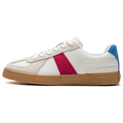 Li Ning Yun Chuan ретро низкие кроссовки для скейтбординга женские кроссовки белые красные AGCS290-3