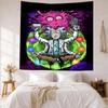 Rick Morty Wall Decor Tapestry Art For Pet Memorial Birthdaywedding Party Backdrop Family Gift