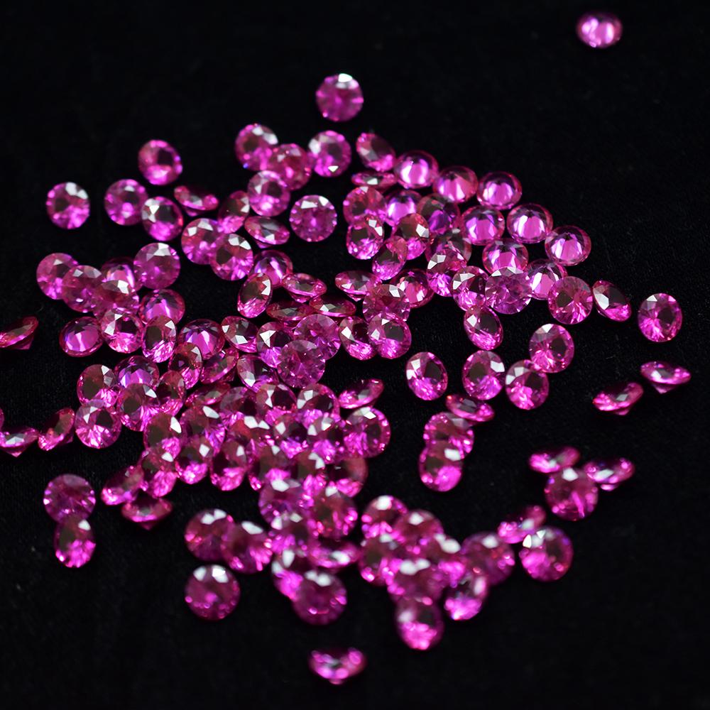 Natural Pink Ruby 5x5 mm Round Cut 10.80 Ct Lot Rare Loose Gemstone