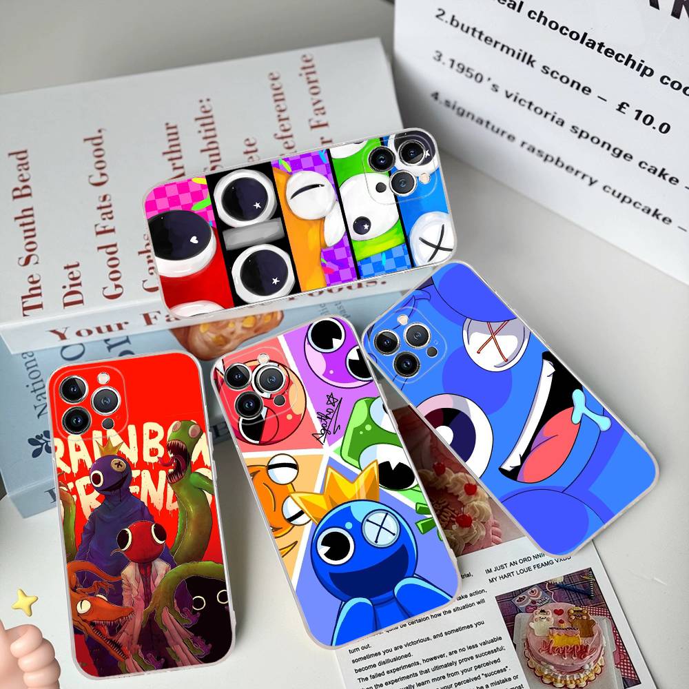 Rainbow Friends Toy Cartoon Phone Case For IPhone 17 16 15 14 13 12 11 Pro XS Max Plus Soft Silicone Cover