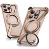 Металлический чехол Magsafe в форме буквы Z для iPhone 16 15 14 13 12 Pro Max, магнитная подставка с вращением на 360°, безрамочная металлическая крышка-бампер