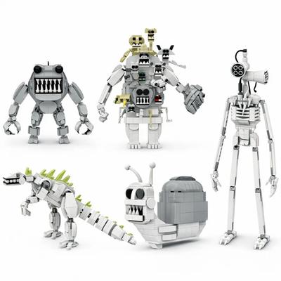 MOC Креативные Наборы Строительных Блоков DIY Мультяшные Монстры Меха Фигурки Сборка Кирпичики Образовательная Строительная Игрушка Подарок для Детей