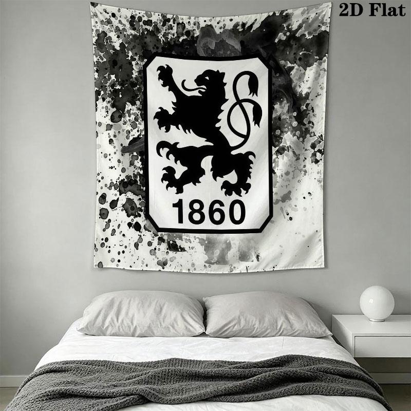 TSV 1860 logo Wall Hanging Printed Fabric Blanket Decorative Tapestries for Bedroom Living Room Home Decor