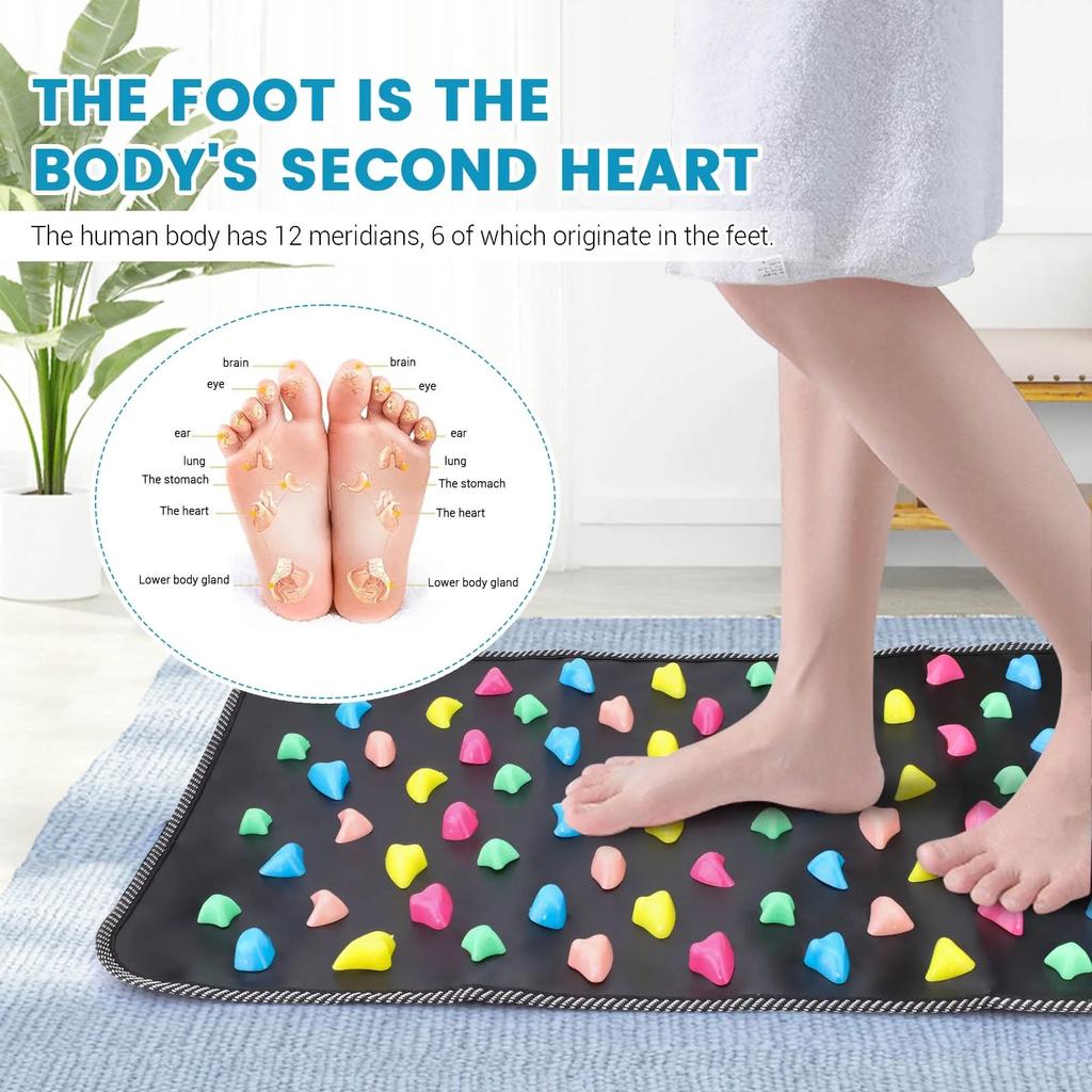 Foot Pressure, Foot Pressure Points, 2 In 1 Foot Massager Pad, Dismountable Acupressure Mats, Acupressure Tool For Relaxation