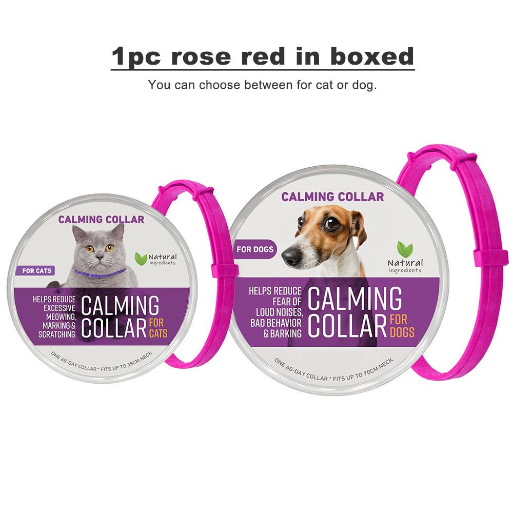 38/70 см эффективный безопасный успокаивающий ошейник для кошек и собак регулируемый ошейник для снижения беспокойства с феромонами для домашних животных долговечный натуральный успокаивающий ошейник