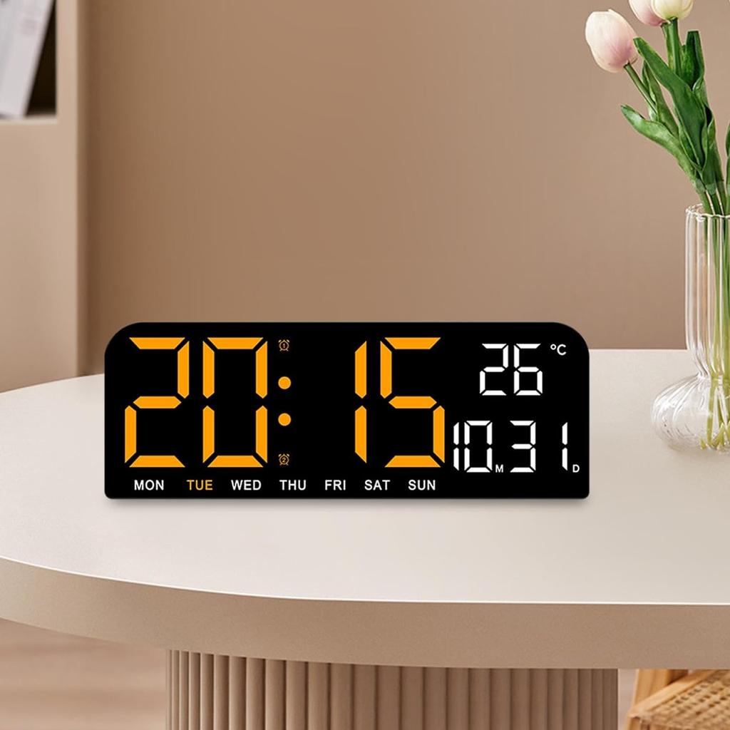Цифровой будильник, отображение температуры, даты и недели, 4-уровневая регулировка яркости для дома
