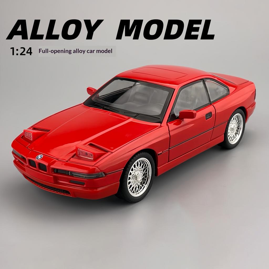 1:24 BMW 850CSi Alloy Die-cast Car Imitating Real Car Model Collection Ornaments Children's Toy Car Boy Birthday Holiday Gift