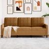 3 Seater Sofa Brown 180 cm Velvet