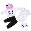 New Panda Cartoon Clothes Set Baby Clothes Girl and Boy Newborn 18 Inch Reborn Dolls Baby Clothes Girl Doll Accessories