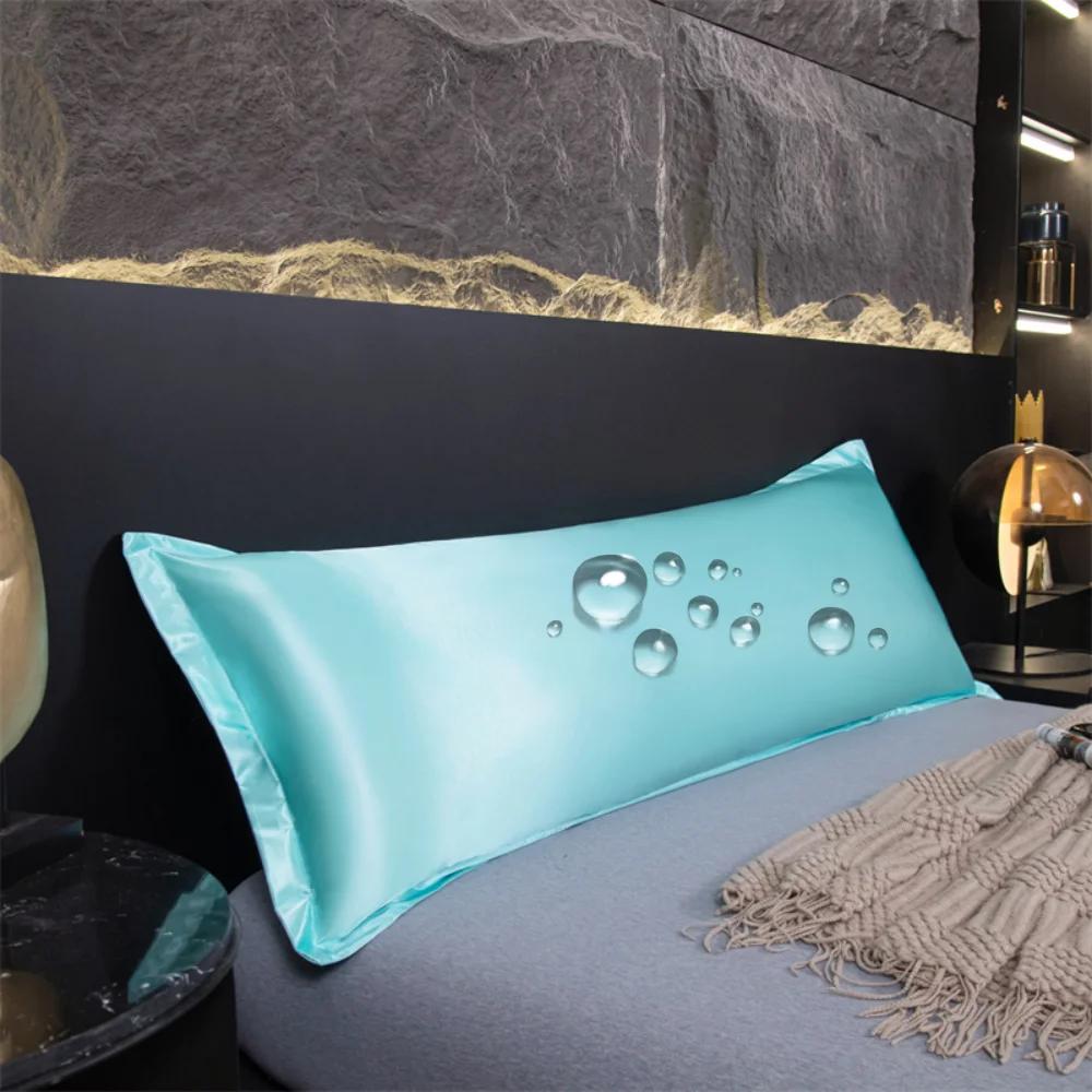 Body Satin Waterproof Pillow Cover with Envelope Closure,Long Pillow Cases,Soft and Breathable Body Pillowcase Gift for Sleepers