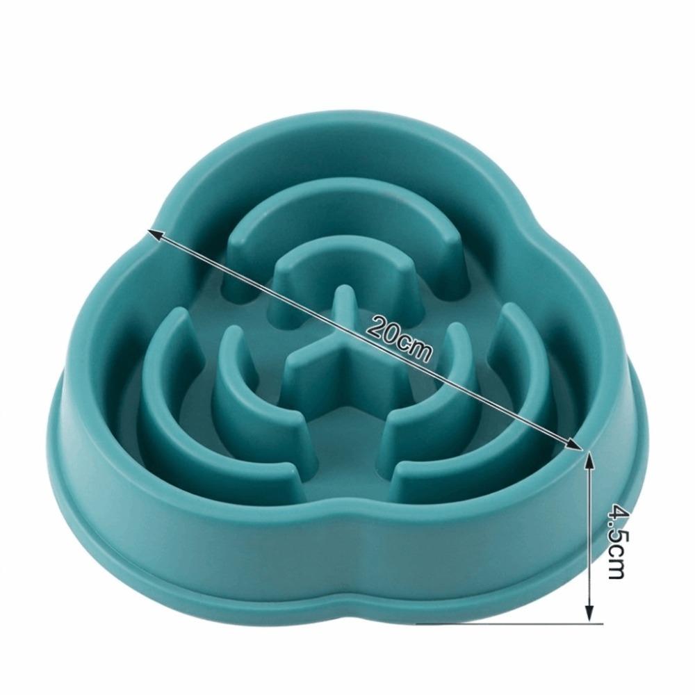 Food Grade PP Slow Feeder Bowl Silicone Non Slip Pad Cute Shape Anti Choke Dish Slow Feed Structure Small Medium Pets Dog Bowl