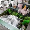 Ковер с пейзажным узором для гостиной, большой 3D коврик с водопадом для журнального столика, противоскользящий коврик из губки, декоративный коврик для пола