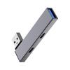 Алюминиевый USB 3.0 разветвитель USB на двойной Type C и порт расширения USB Хаб Совместим для ОС Windows Linux Устройств Android