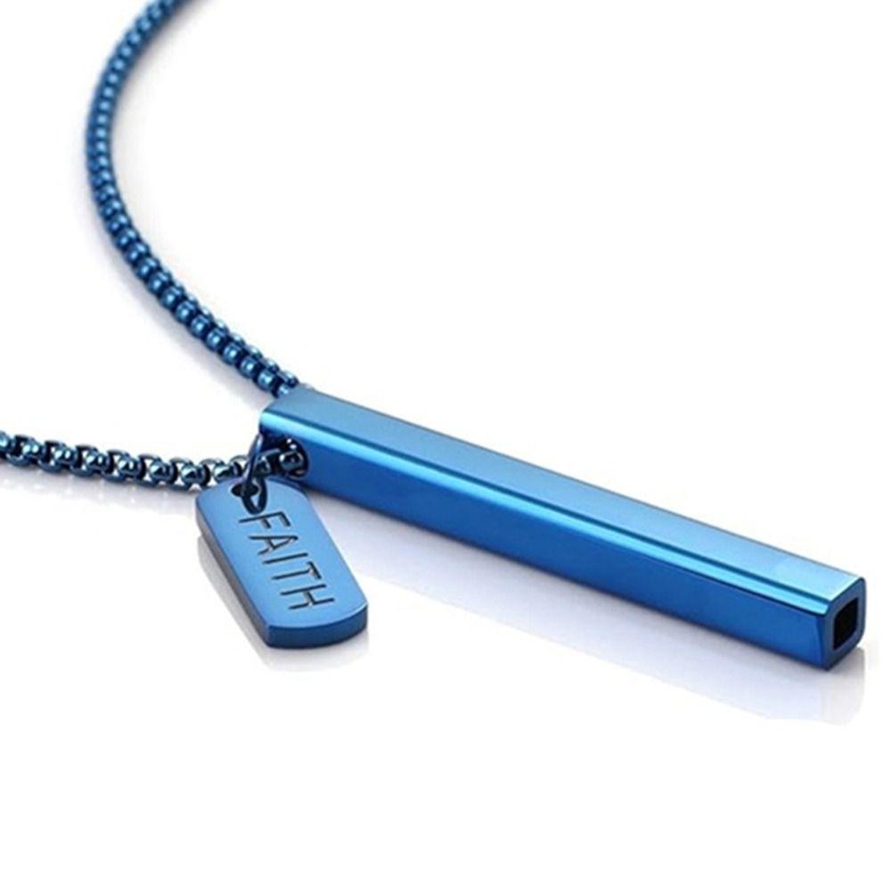 Ожерелье из нержавеющей стали для осознанного дыхания, стрессовое, тревожное, свисток, ожерелье для женщин и мужчин