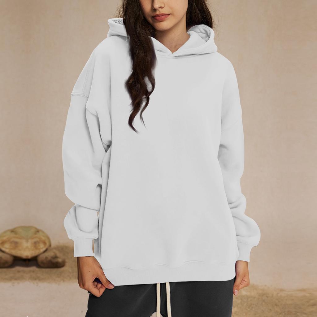 Женские толстовки с капюшоном, свободные свитера с длинным рукавом, рубашки с круглым вырезом, осенние наряды, одежда