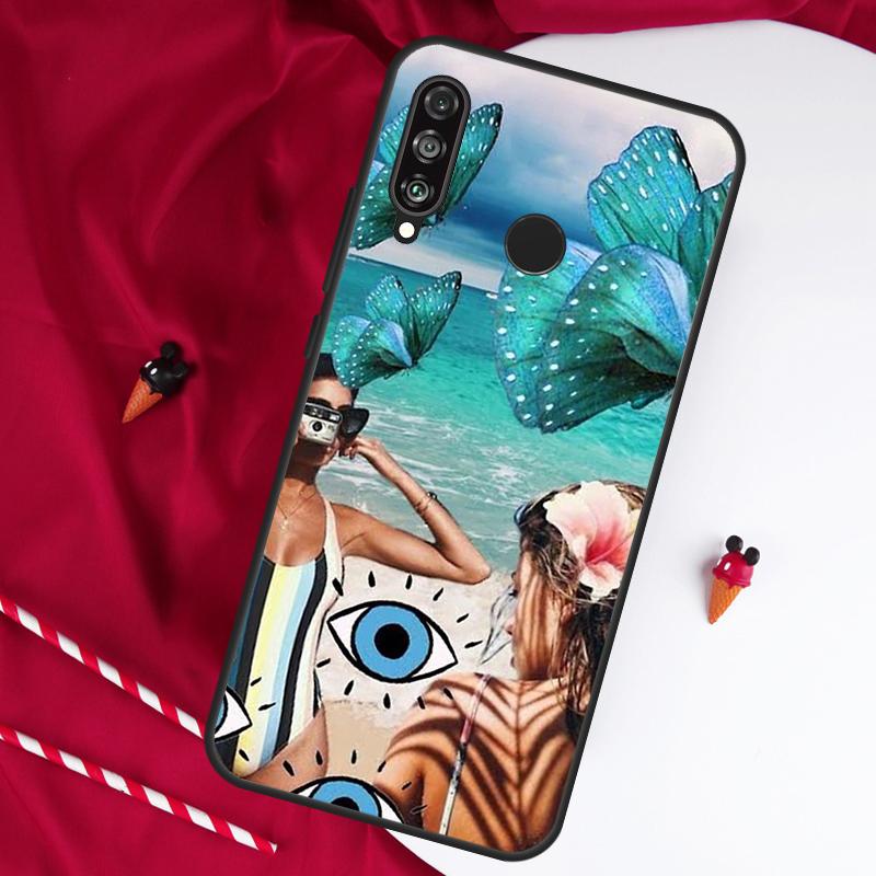Летний эстетичный коллаж для чехла Huawei Nova 5T 9 10 SE 7i 8i 11i 12i Y73 Y90 Y70 Y72 Y61 Y91 Y60 P20 P40 P30 Lite