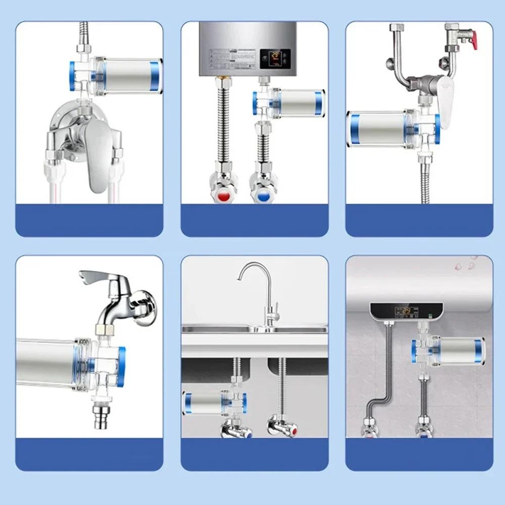 Фильтр для воды с полипропиленовым фильтрующим элементом Универсальный очиститель Удаляет ил песок Выход Душевой смеситель Сетчатый фильтр для кухни ванной