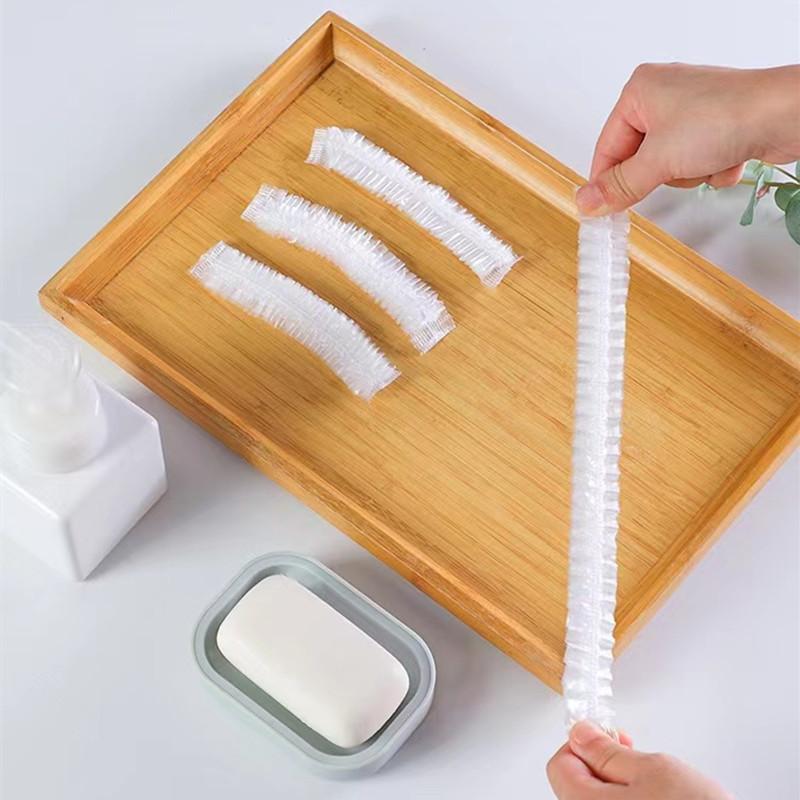 100Pcs Disposable Shower Caps Thick Large Size Waterproof Hair Dye Bathroom Supplies Spa Anti Hair Wet