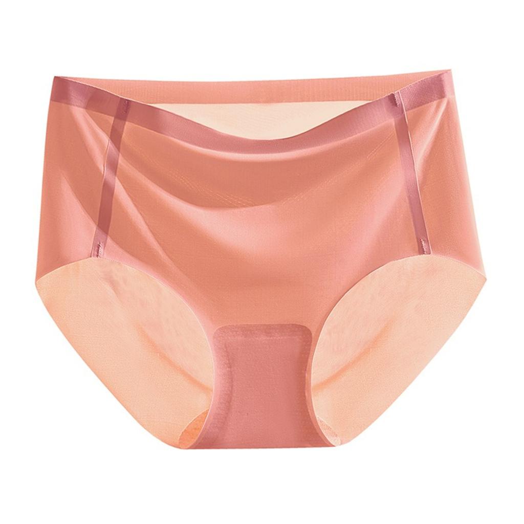 4 Pack Women's Seamless Ice Silk Panties Lightweight Breathable