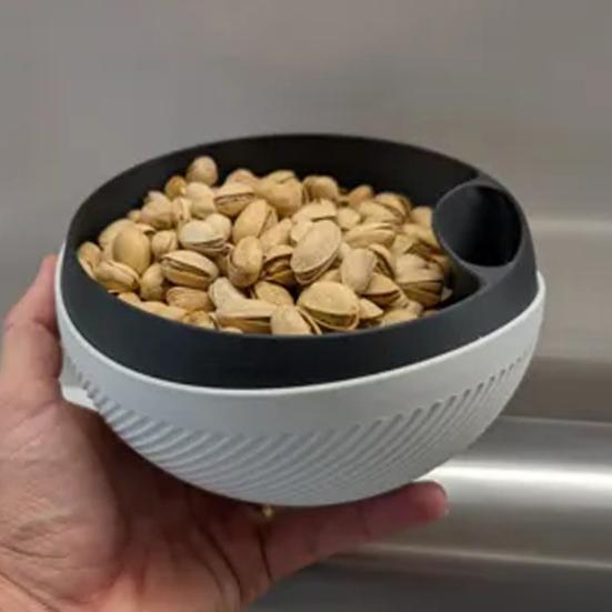 Напечатанная на 3D-принтере миска для семечек и орехов, двухслойная тарелка для закусок с отсеком для шелухи, сервировочная миска для фруктов и конфет, контейнер для отходов от скорлупы