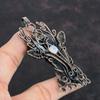 Марокканская глиняная трещина ископаемая подвеска, медная проволока, обернутая в морду оленя, ручная работа, медные украшения, лунный камень, драгоценный камень, подвеска, подарки для матери