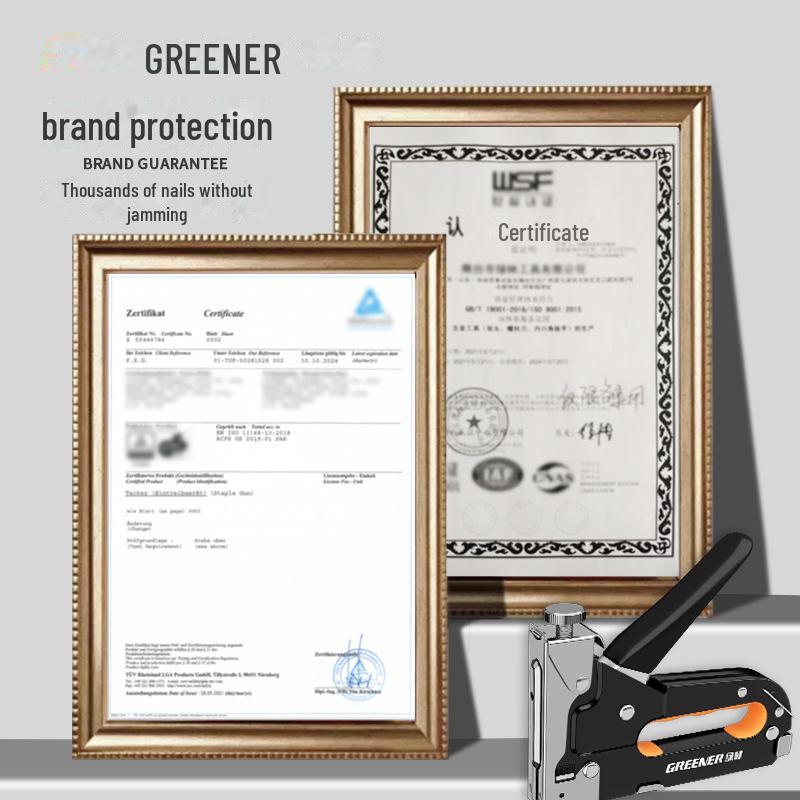 Ручной гвоздезабивной пистолет для деревообработки Green Forest: Специальная дверь и степлер для домашней масляной живописи