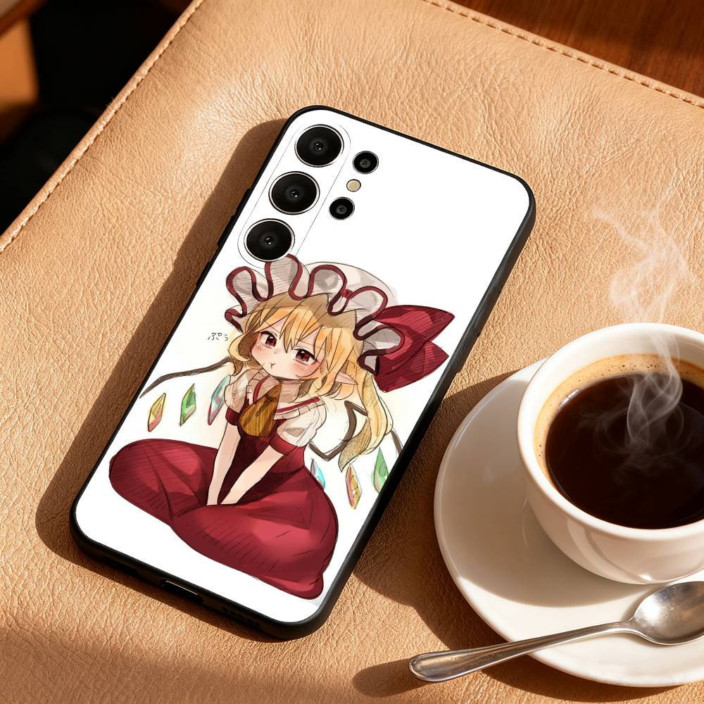 Милый Чехол для Телефона TouHou Project Фландр Для Samsung S26,S25,S24,S21,S22,S23,S30,Ultra,S20,FE,Lite,10,9,Черный Чехол