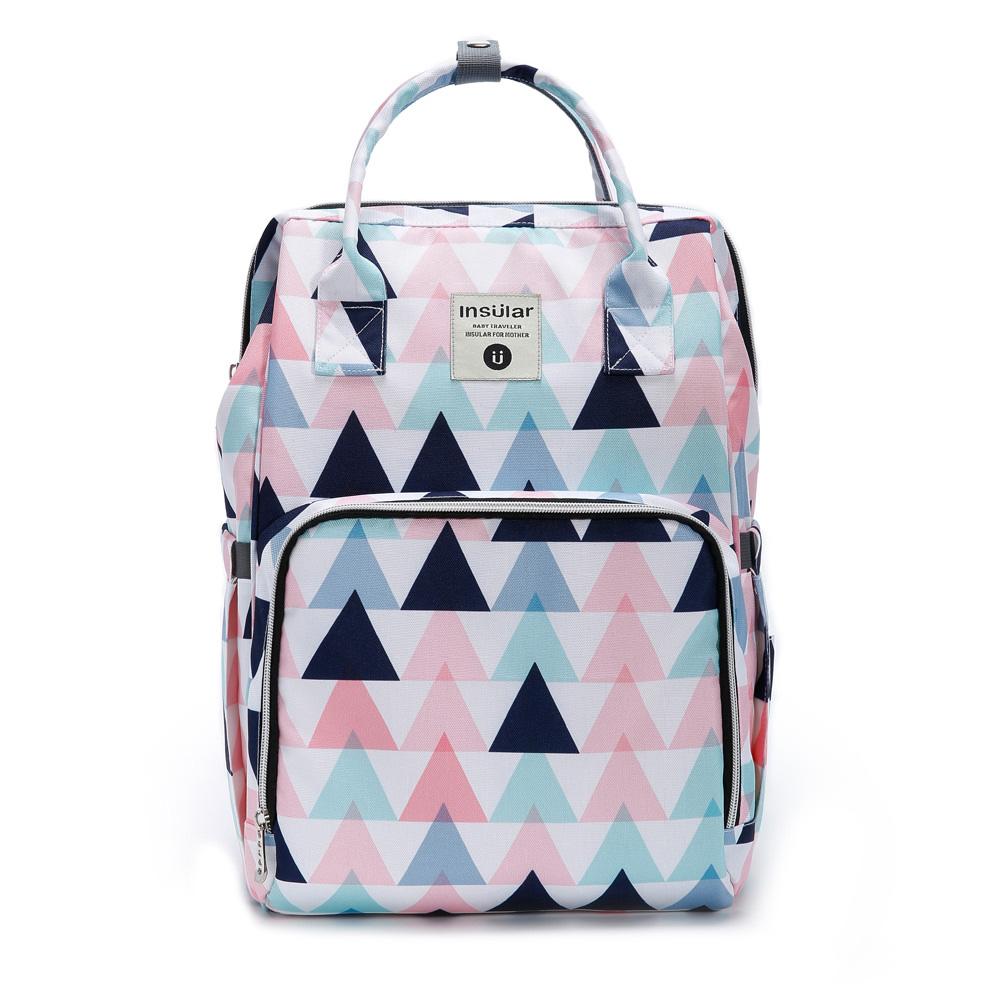 Insular Diaper Bag Portable Mummy Bag Large Capacity Travel Bag with Stroller Straps for Newborn