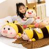 Plush Bumblebee Pig Toy Long Style Stuffed Animal Doll Kids Gift Decoration