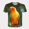 Summer Couple Trend Short Sleeved 3D Digital Printed Bird Series Casual Round Neck Plus Size T-shirt