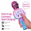 Kids Karaoke Microphone with Star Projection Light Bluetooth 5W Speaker 5 Voice Changer 6-8H Rechargeable Gift for Girls Boys