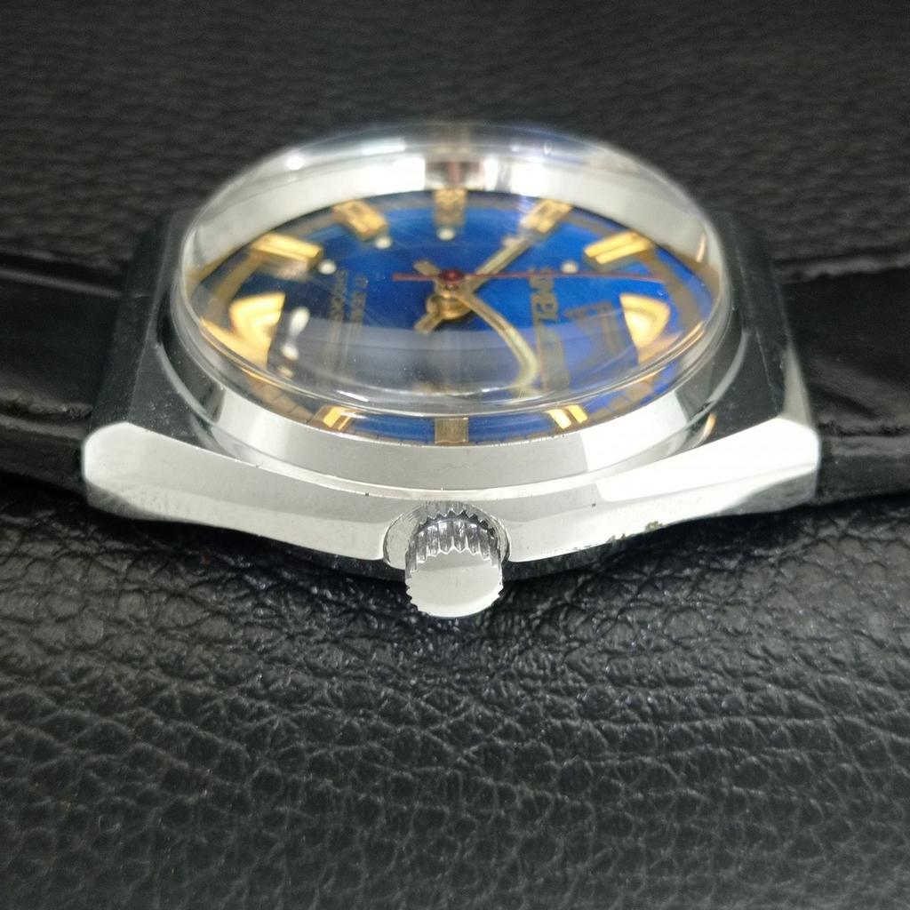 SIMPLON РУЧНОЙ ЗАВОД ВИНТАЖНЫЕ ШВЕЙЦАРСКИЕ МУЖСКИЕ ОТРЕСТАВРИРОВАННЫЕ СИНЕГО ЦВЕТА ЧАСЫ a704615-1