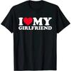 100% Хлопок Я Люблю Свою Девушку Футболка Сердце Мой ПареньРубашка GF Сердце Футболка
