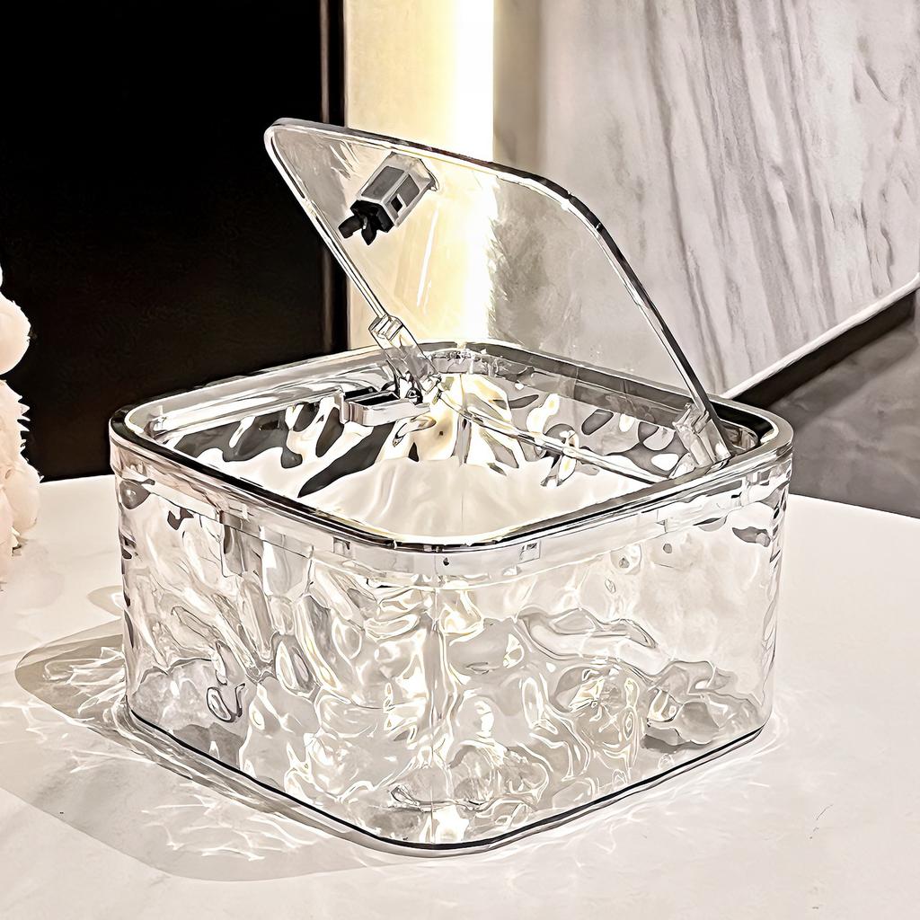 Коробка для хранения аксессуаров для волос, большая вместимость, прозрачный акрил, портативная коробка для хранения, органайзер для резинок и заколок для волос для девочки