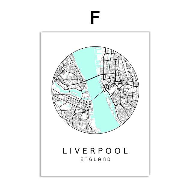 Скандинавский минималистичный холст, картина с картой мира, плакат, Бостен Лэндон, Нью-Йорк, настенное искусство, украшение для дома, комнаты, цитаты, без рамки