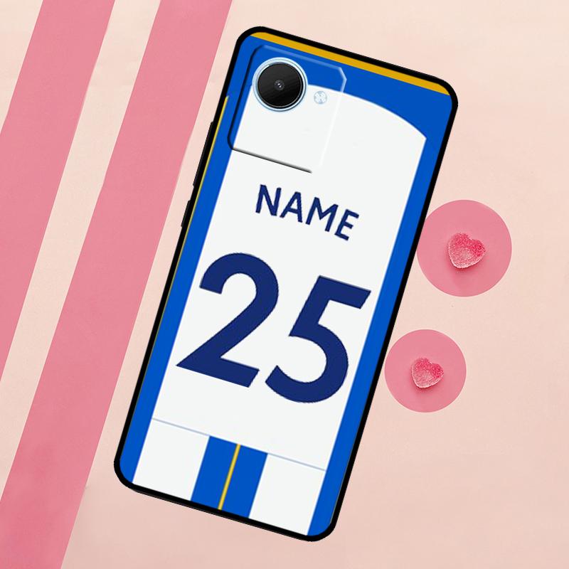 Чехол с индивидуальным футбольным номером для Realme C33 C55 C30 C31 C35 C53 C11 C15 C25s C21Y GT Neo 5 3T 2T 9 10 11 Pro Plus