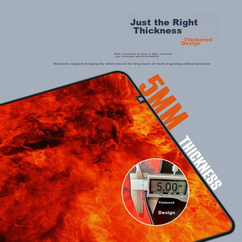 Mouse Pad, Smooth for FPS, Random Texture Fine Surface Jacquard Mouse Pad, Large Size with Locked Edges, Computer Desk Mat, Lantern, 480*400*5mm