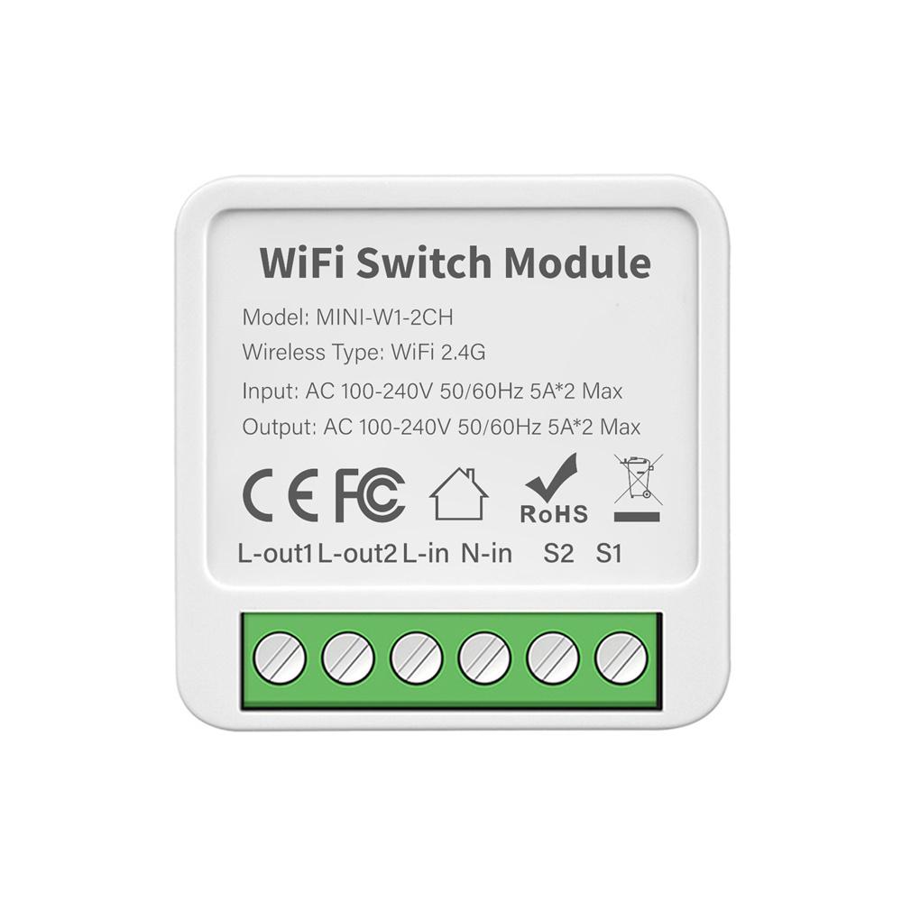 Tuya Mini 2/3/4 Gang Wifi Smart Switch 2 Way Module On Off Breaker Беспроводные удаленные голосовые переключатели для Google Home Alexa Alice