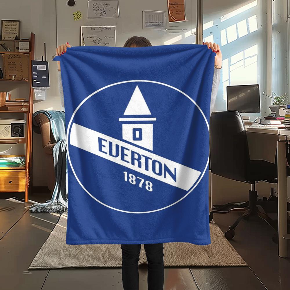 1pc Everton FC Print Flannel Blanket, High quality Comfortable for All Seasons, Home Decor, Warmth and Comfort, Perfect for Christmas Gifts40